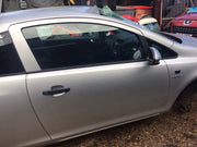 VAUXHALL CORSA D DRIVER'S SIDE O/S DOOR SILVER MATELLIC Z157 3 DOOR 2006 20143