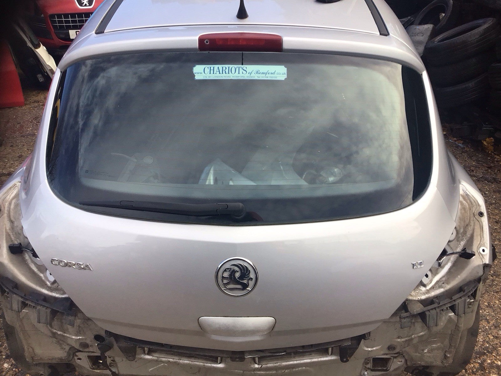 VAUXHALL CORSA D TAILGATE SILVER  METALLIC PAINT CODE Z157  3 DOOR 2006 20140