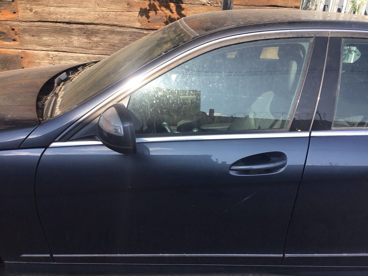 MERCEDES C CLASS W204 PASSENGER SIDE N/S FRONTDOOR TENORITE GRAY 755 2007 20141