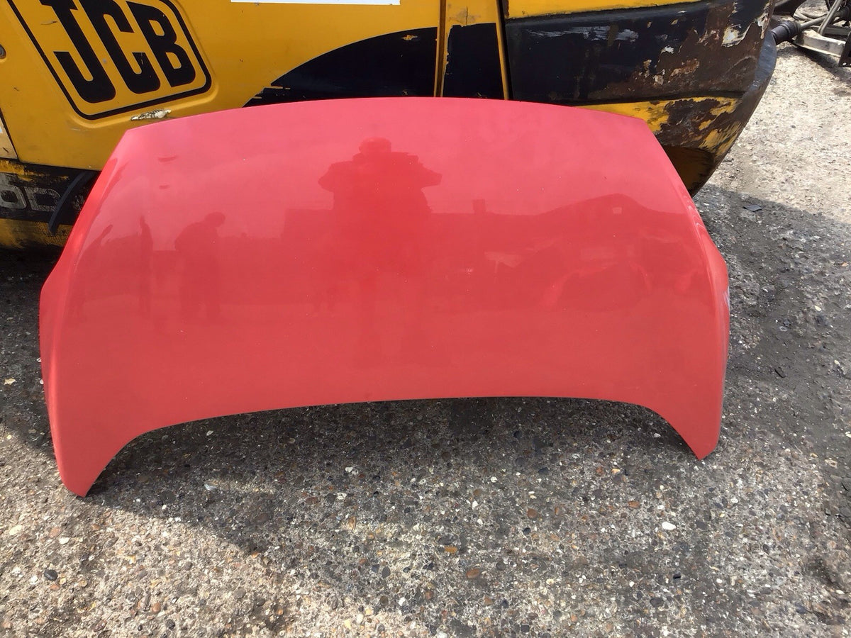 FORD KA BONNET SUNRISE RED NEEDS REPAIR 2009-20150