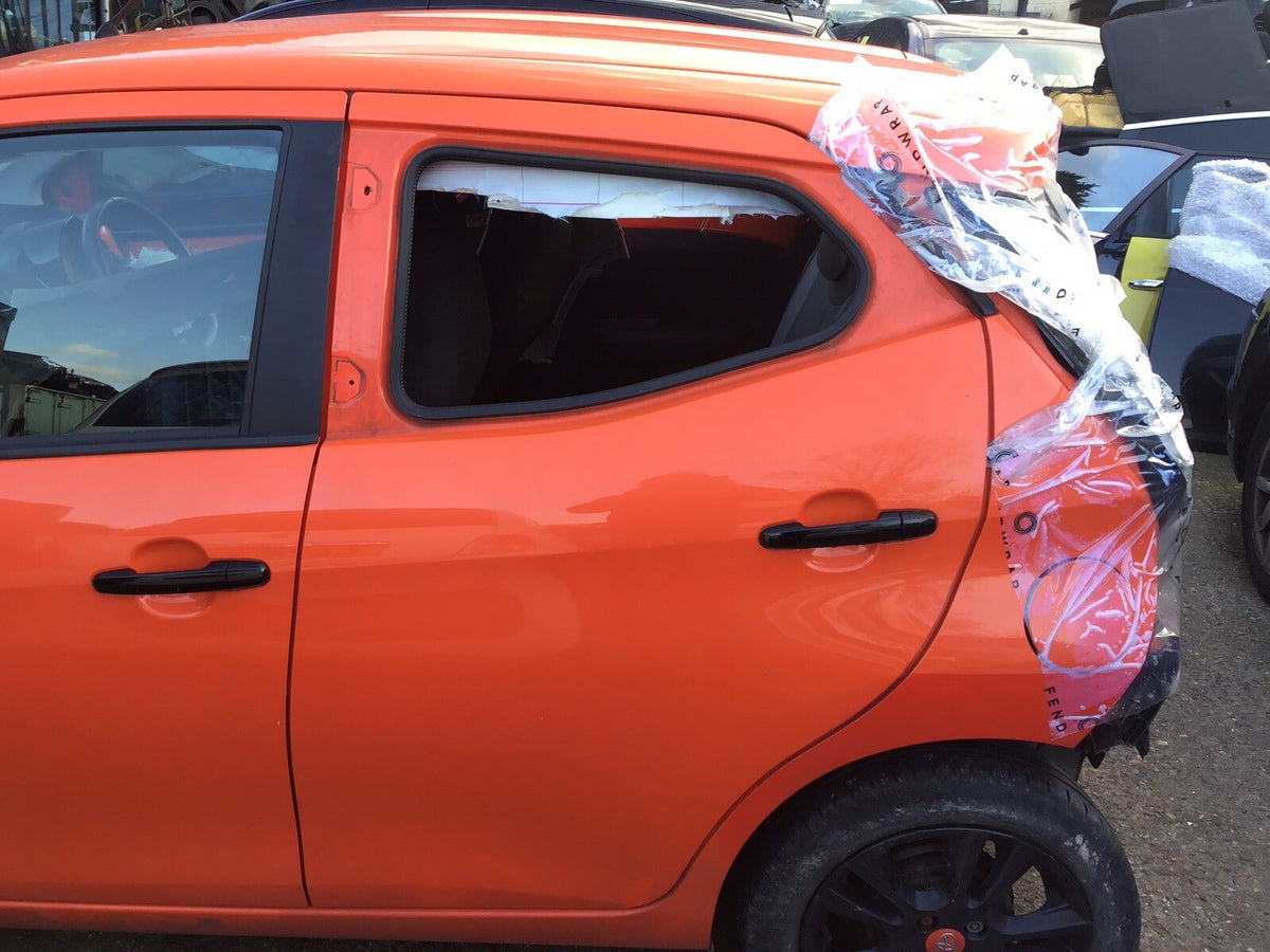 TOYOTA AYGO MK2 PASSENGER'S SIDE REAR N/S/R DOOR ORANGE 4W5  2014 20212