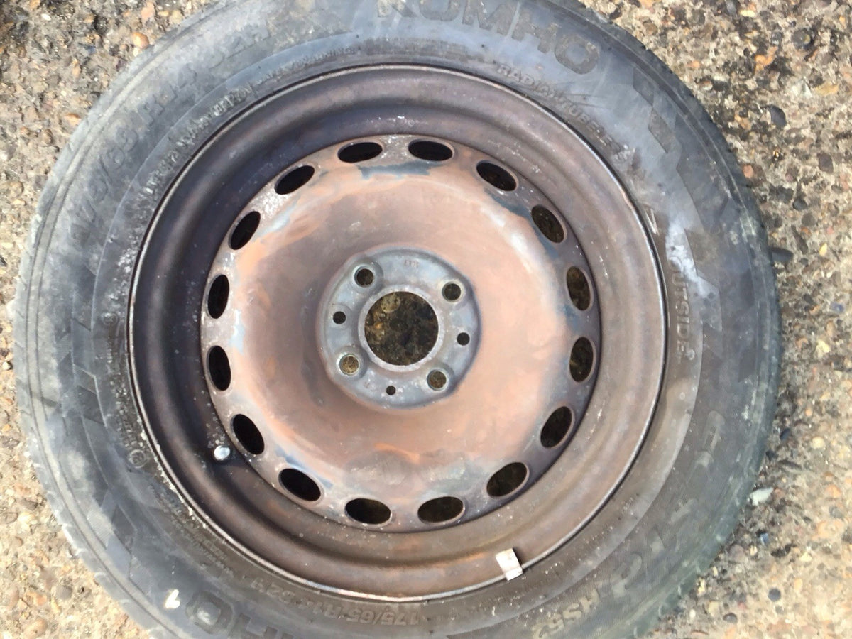 FIAT 500 FORD KA MK2 SPARE WHEEL 14'' STEEL RIM TYRE 175X65X14 2008 20153