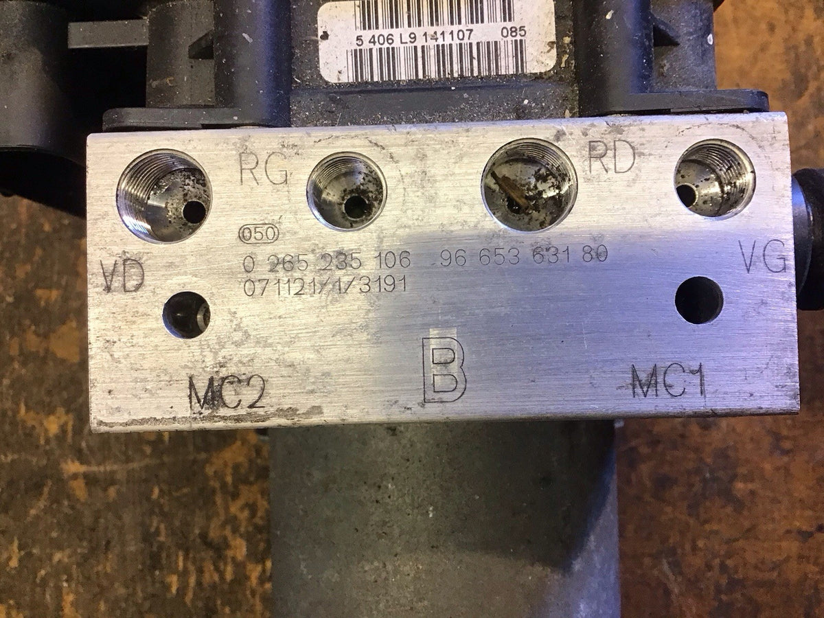 PEUGEOT 308 ABS PUMP MODULE 9665363180 0265235106 2007 20128