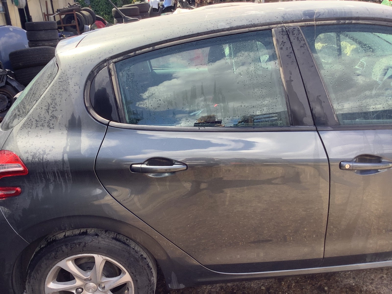PEUGEOT 208 DRIVER'S SIDE REAR DOOR SHARK GREY KTP 2012 20180