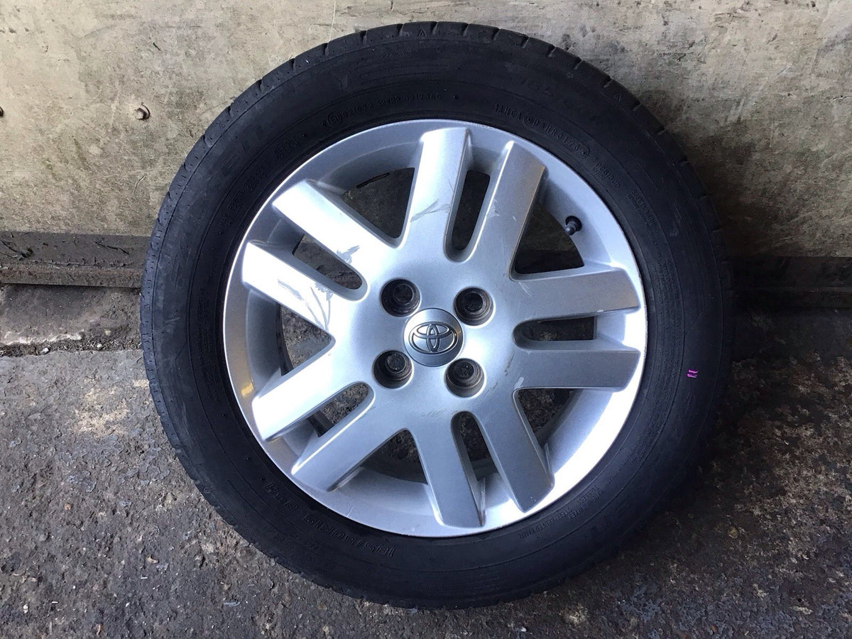 TOYOTA YARIS MK2 ALLOY WHEEL 15'' PZ406 B0675 ZC WITH TYRE 185X60X15 2006 20111