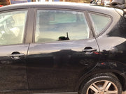SEAT ALTEA PASSENGER SIDE N/S REAR DOOR PHANTOM BLACK METALLIC LZ9Y 2008 20143