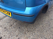 VAUXHALL CORSA C REAR BUMPER LIGHT BLUE METALLIC PAINT CODE Z20N 2001 20064