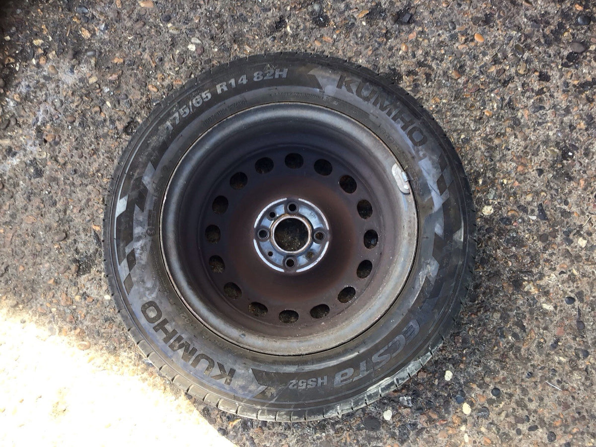 FIAT 500 FORD KA MK2 SPARE WHEEL 14'' STEEL RIM TYRE 175X65X14 2008 20157