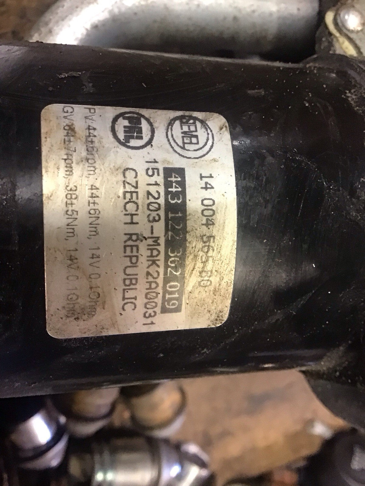 PEUGEOT EXPERT FRONT WIPER MOTOR WITH LINKAGE 443122362019 2012 20186