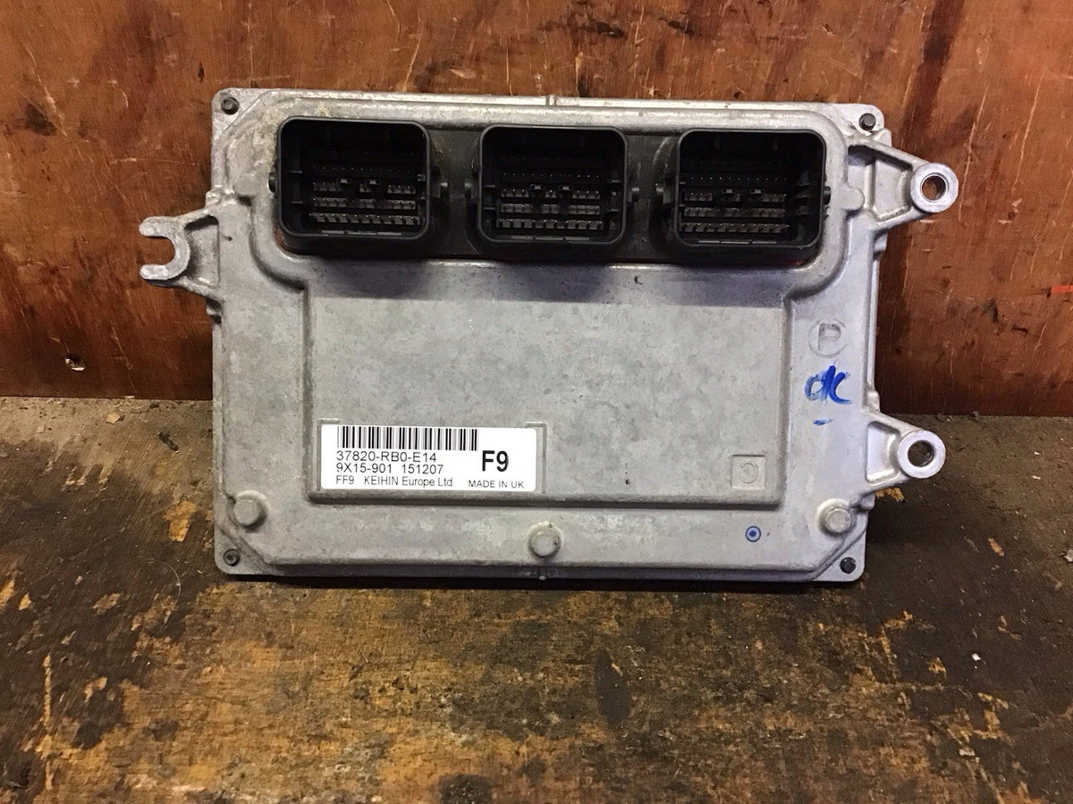 HONDA JAZZ MK3  ENGINE CONTROL MODULE ECU 37820 RB0 E14 2009 20140