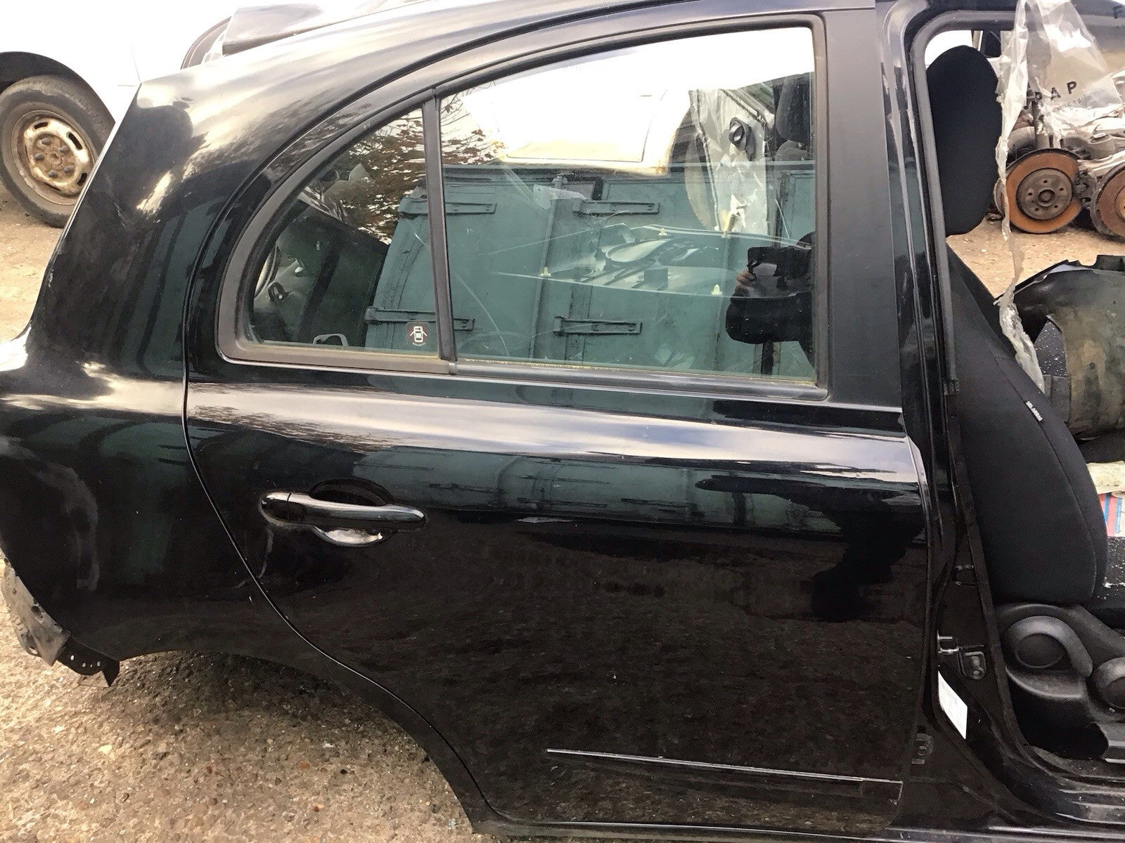 NISSAN MICRA K13 DRIVER'S SIDE O/S FRONT DOOR BLACK  KH3 2010 20171