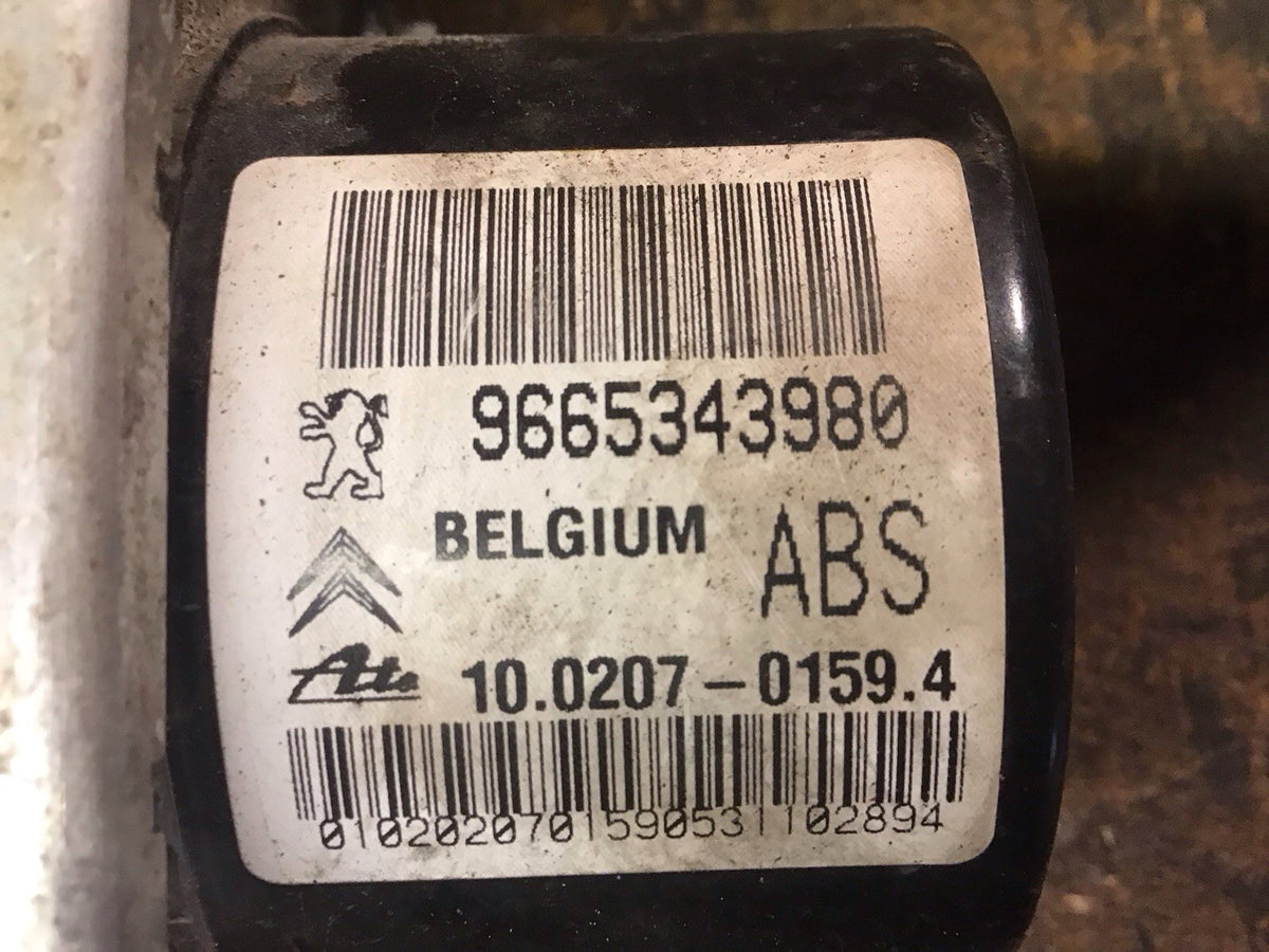 PEUGEOT 207 ABS PUMP MODULE 9665343980 ATE 10.0207 0159.4 2007 20121