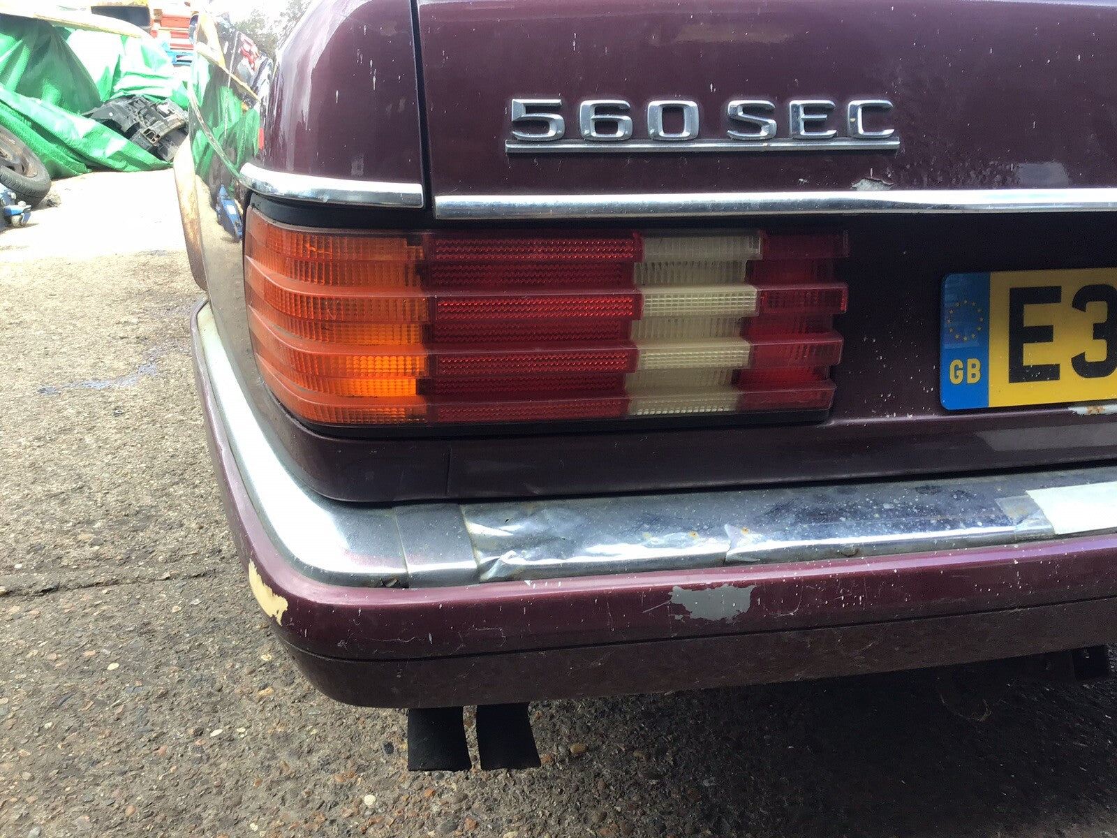 MERCEDES 560 SEC W126 PASSENGER'S SIDE N/S REAR LIGHT 1986 19910
