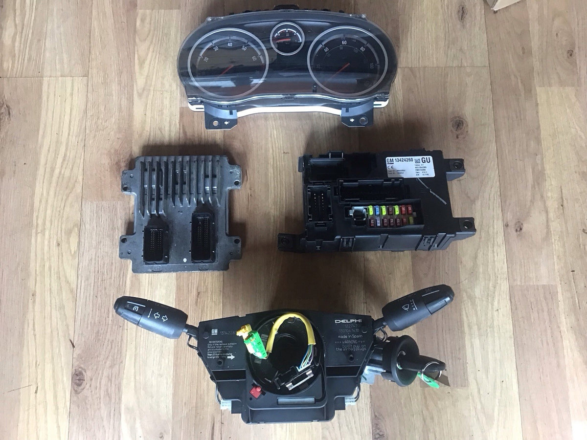 VAUXHALL CORSA D 1.4 PETROL ECU KIT 55590556 ABH0 2010 20142