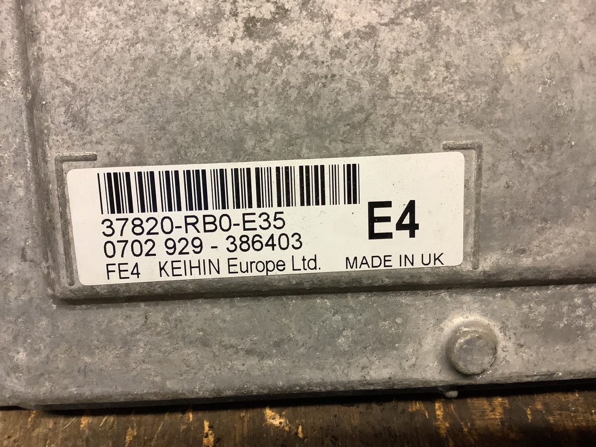 HONDA JAZZ MK3  ENGINE CONTROL MODULE ECU 37820 RB0 E35  2009 20142