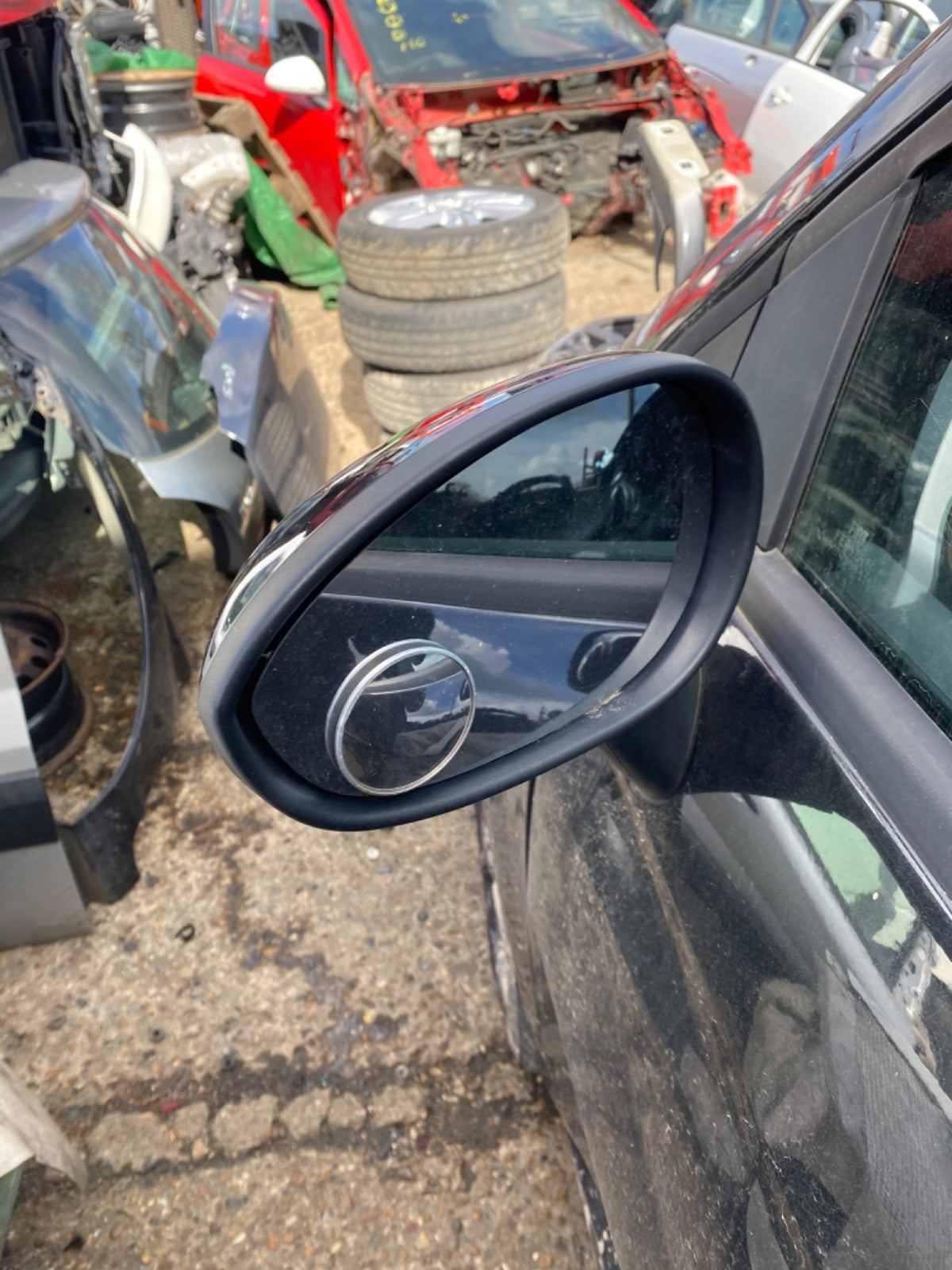 FIAT 500 PASSENGERS SIDE N/S DOOR MIRROR BLACK NERO CARBONE 876 2009 20162