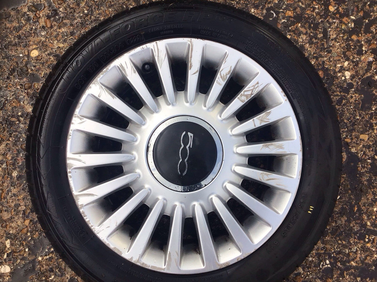 FIAT 500 ALLOY WHEEL 15" 51845435 WITH TYRE 185X55X15 2008 20213