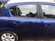 VAUXHALL CORSA D DRIVERS SIDE O/S REAR DOOR ULTRA BLUE METALLIC Z21B 2006 20140
