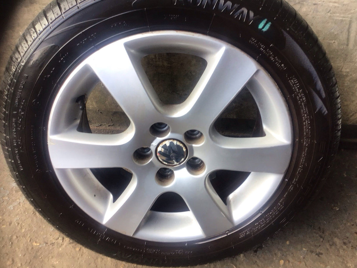 VOLKSWAGEN POLO 9N3 ALLOY WHEEL 15'' 6Q0601025R WITH TYRE 195X55X15 2005 20092