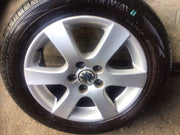 VOLKSWAGEN POLO 9N3 ALLOY WHEEL 15'' 6Q0601025R WITH TYRE 195X55X15 2005 20092