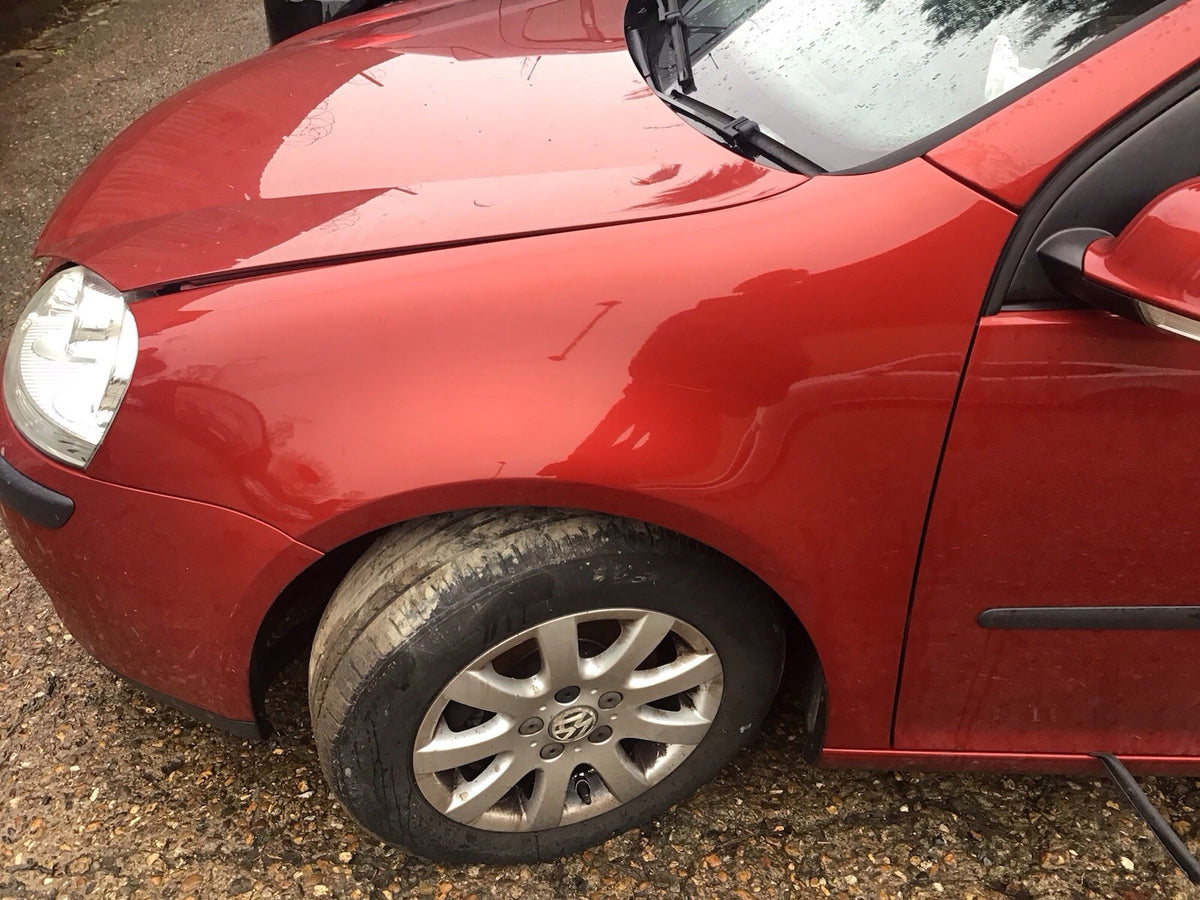 VOLKSWAGEN GOLF MK5 PASSENGERS SIDE N/S WING METALLIC RED SPICE LA3W 2004 20083