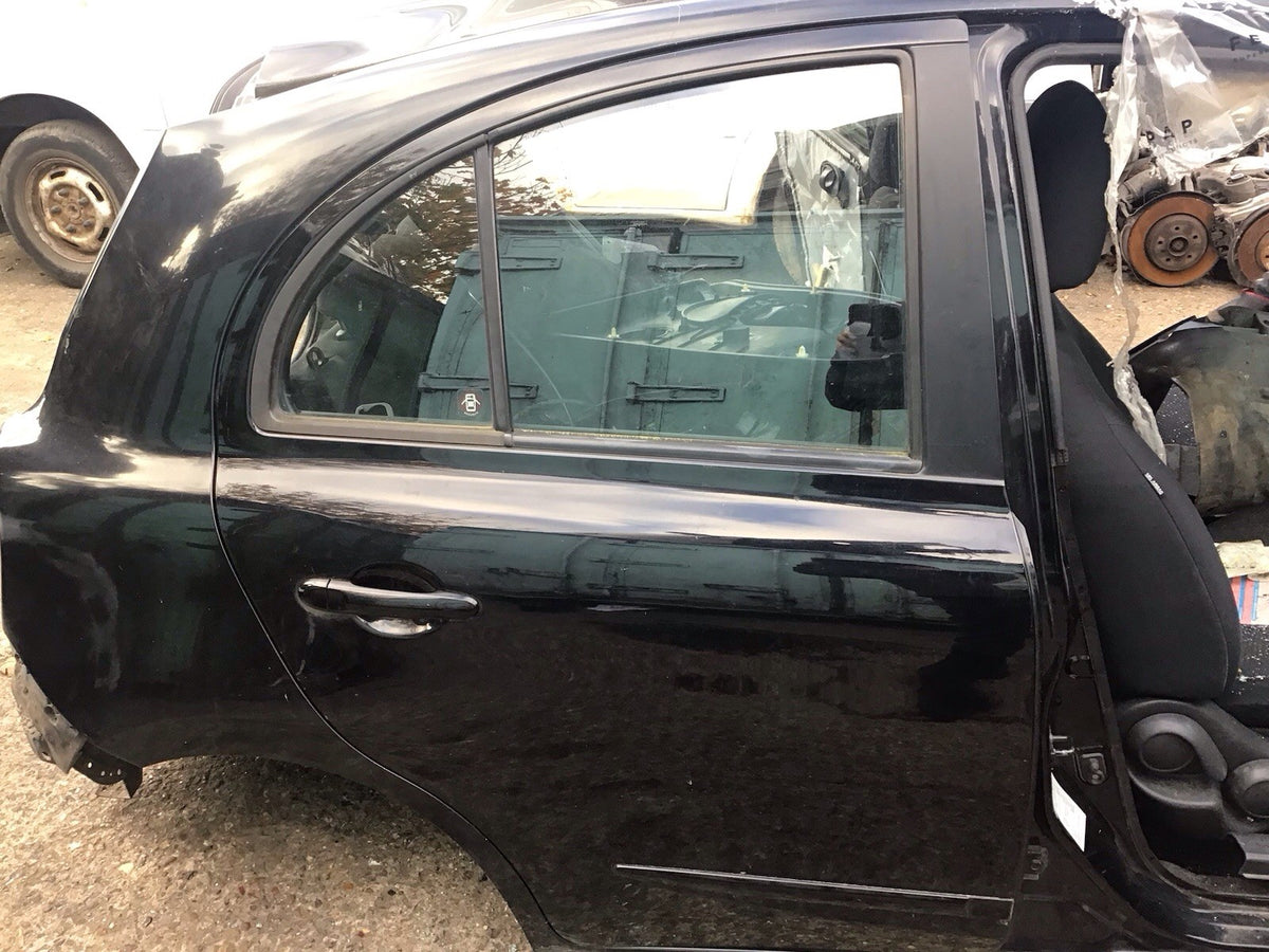 NISSAN MICRA K13 DRIVER'S SIDE O/S FRONT DOOR BLACK  KH3 2010 20173