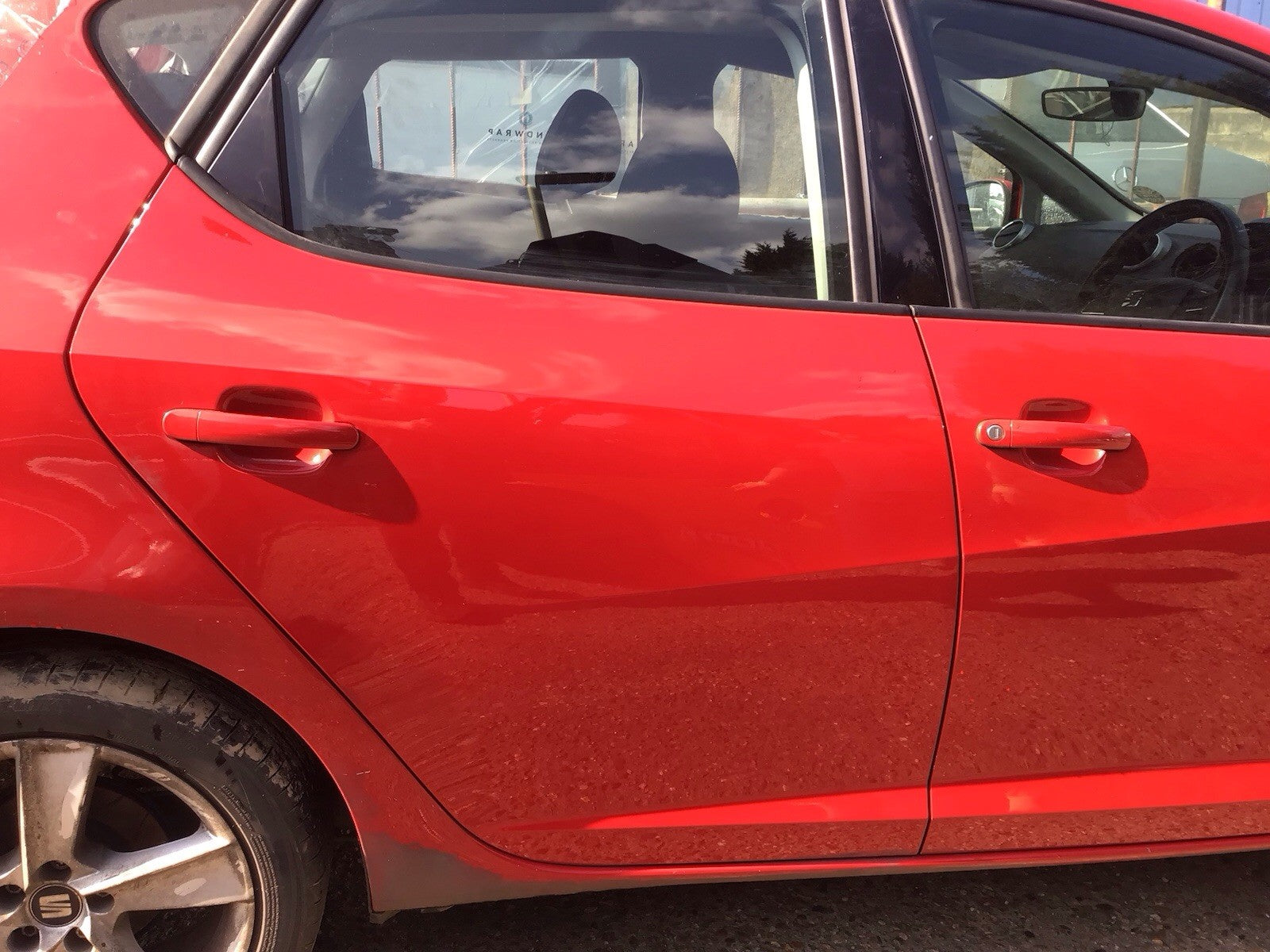 SEAT IBIZA 6J DRIVER'S SIDE O/S REAR DOOR EMOCION RED LS3H 5 DOOR 2008 20171