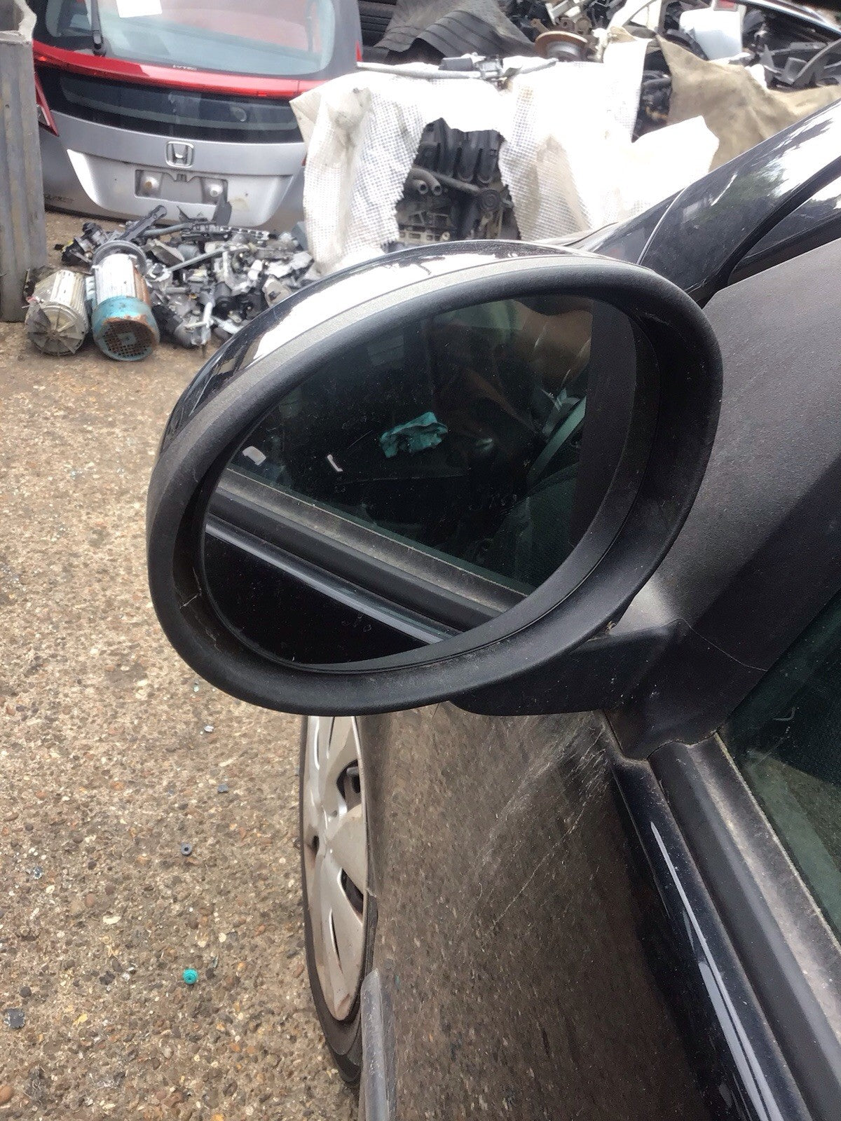 CITROEN C1 PASSENGER'S SIDE N/S DOOR MIRROR BLACK 2006 20125