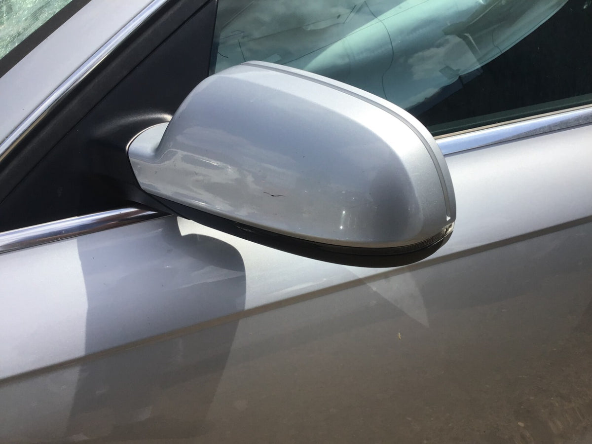 AUDI A4 8K PASSENGER'S SIDE N/S DOOR MIRROR ICE SILVER PAINT CODE LX7W 2008 20153