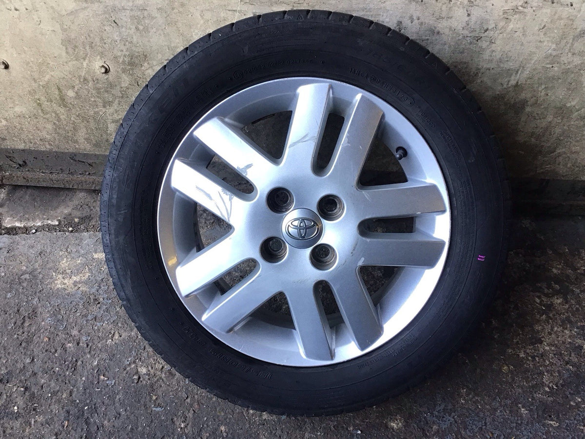 TOYOTA YARIS MK2 ALLOY WHEEL 15'' PZ406 B0675 ZC WITH TYRE 185X60X15 2006 20112