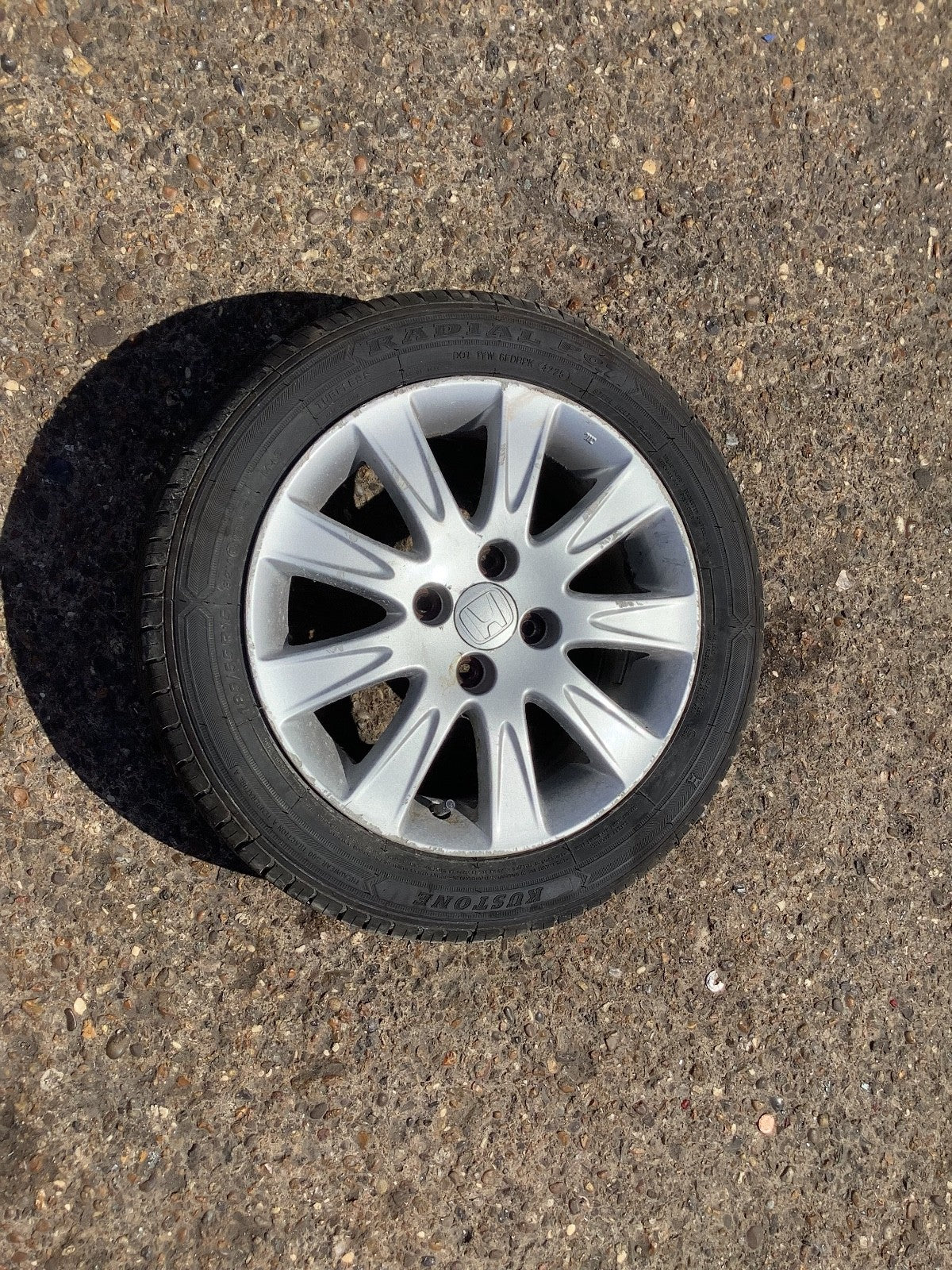 HONDA  JAZZ MK2 ALLOY WHEEL 15'' TYRE 185X55X15 SAA 560F 2002 20092