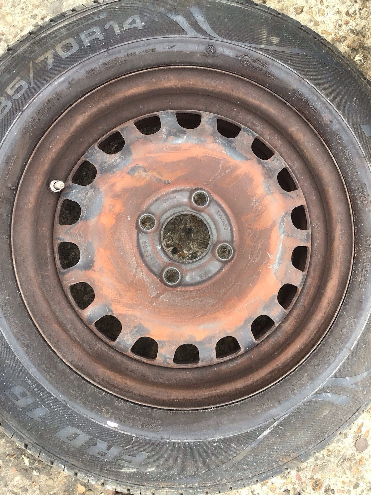 VAUXHALL CORSA D SPARE WHEEL 14'' STEEL RIM TYRE 185X70X14 2006 20143