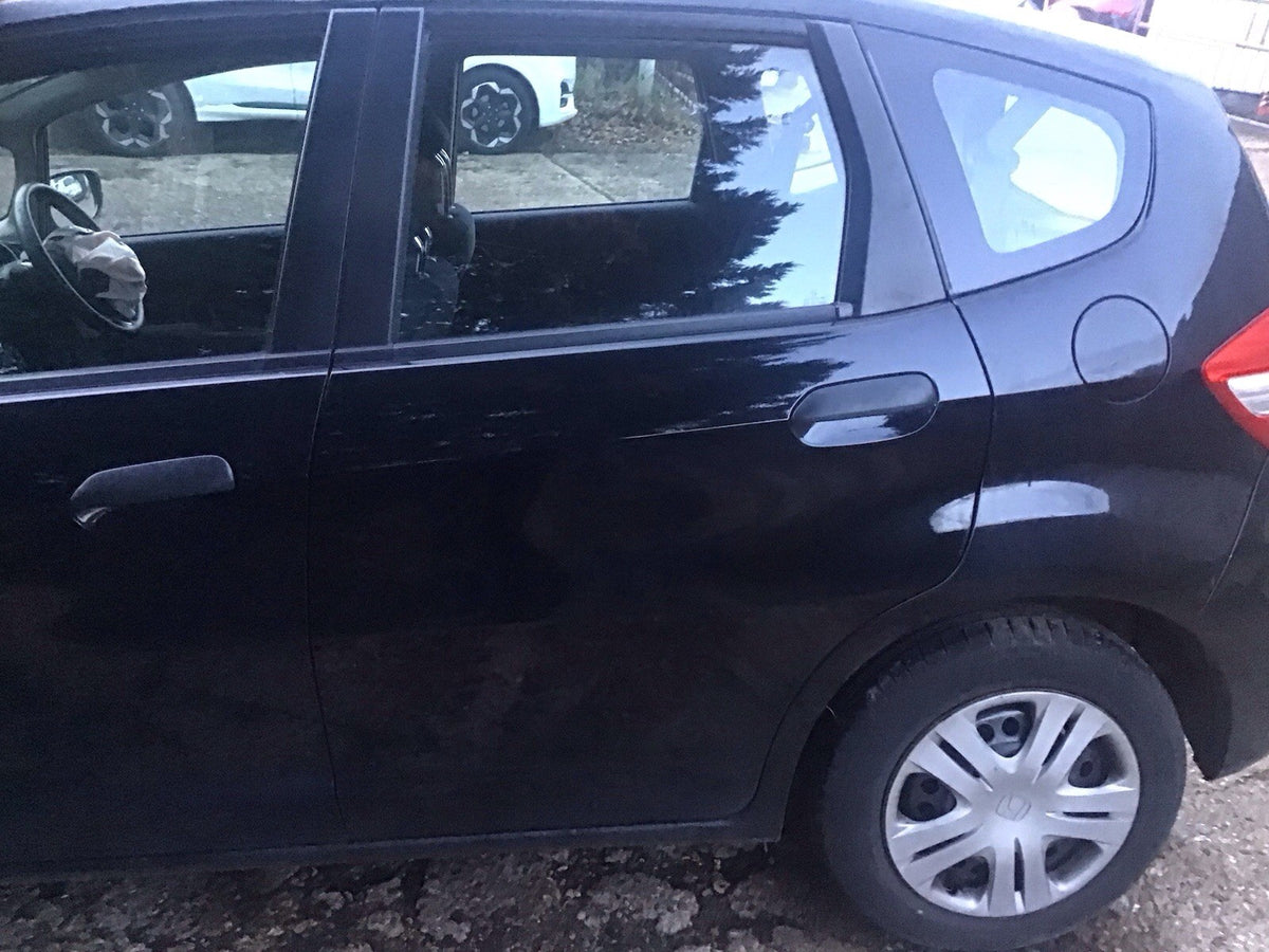 HONDA JAZZ MK3 PASSENGER'S SIDE N/S REAR DOOR CRYSTAL BLACK NH731P 2009 20143