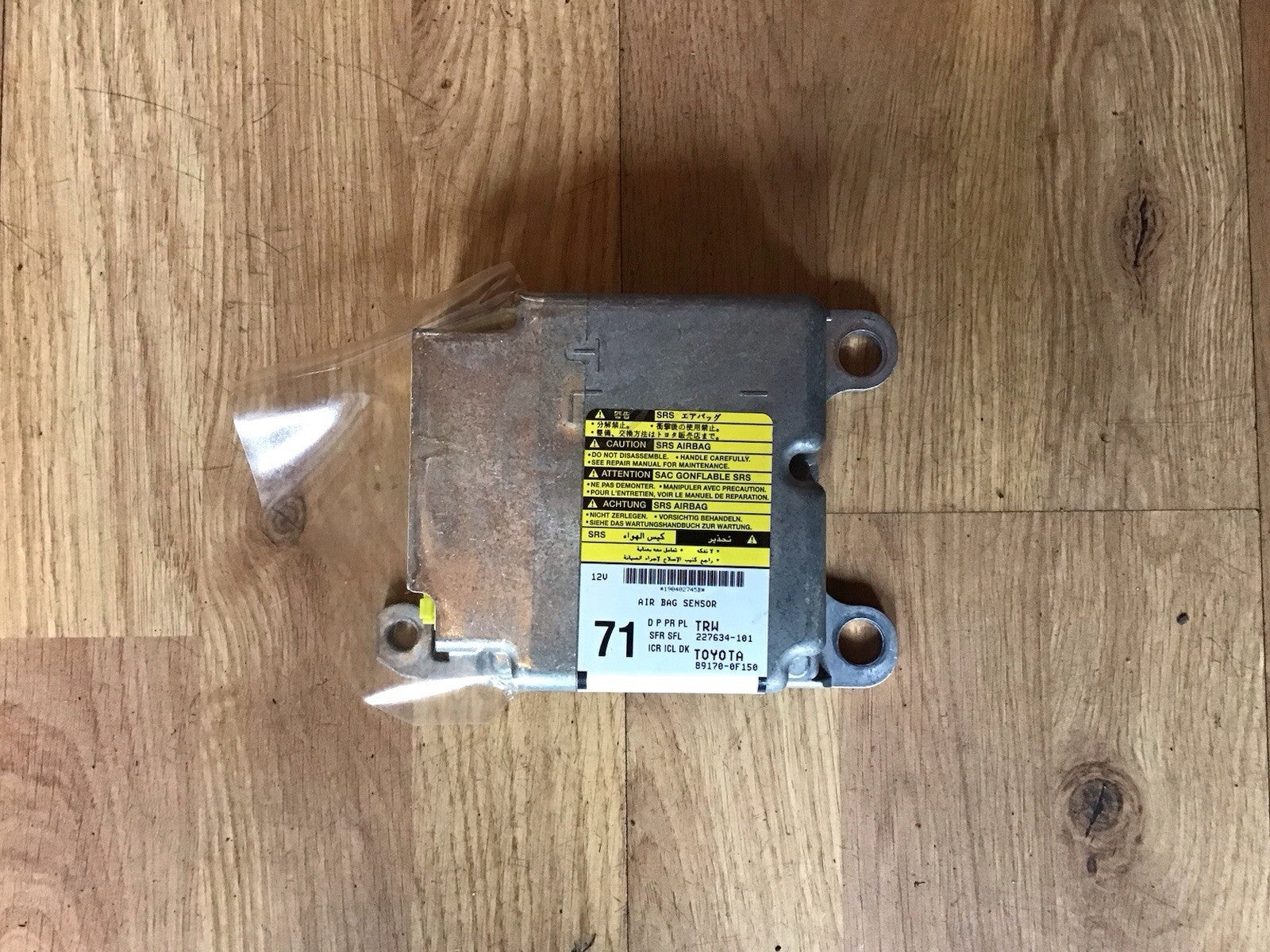 TOYOTA VERSO AIR BAG MODULE SENSOR ECU 89170 0F150 2013 20181