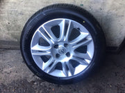 VAUXHALL CORSA ALLOY WHEEL 16'' OPO33 AND TYRE 195X55X16 2006 20141