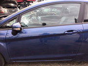FORD FIESTA MK7 PASSENGER SIDE DOOR OCEAN BLUE METALLIC  3 DOOR MODEL 2008 20176