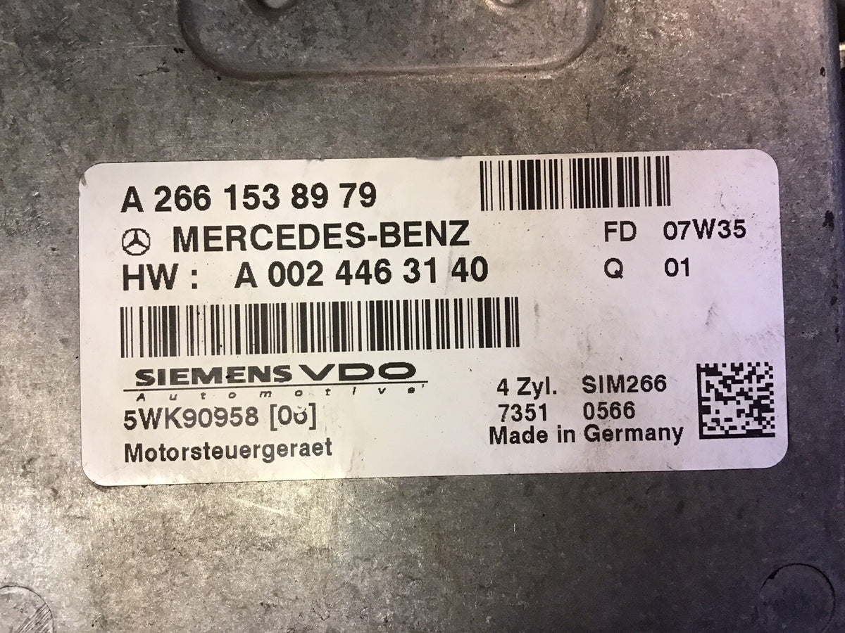 MERCEDES A CLASS W169 1.5 PETROL ENGINE CONTROL UNIT ECU A2661538979 2005 20121
