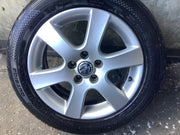VOLKSWAGEN POLO 9N3 ALLOY WHEEL 15'' 6Q0601025R WITH TYRE 195X55X15 2005 20093
