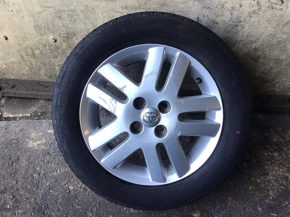 TOYOTA YARIS MK2 ALLOY WHEEL 15'' PZ406 B0675 ZC WITH TYRE 185X60X15 2006 20115