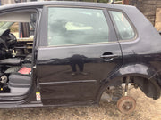 VOLKSWAGEN POLO 9N3 PASSENGERS SIDE N/S REAR DOOR BLACK PEARL LC9X 2002 20081