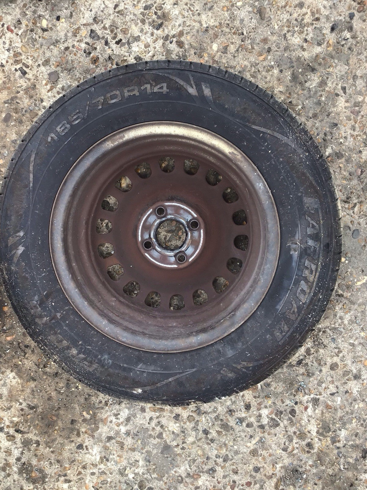 VAUXHALL CORSA D SPARE WHEEL 14'' STEEL RIM TYRE 185X70X14 2006 20148