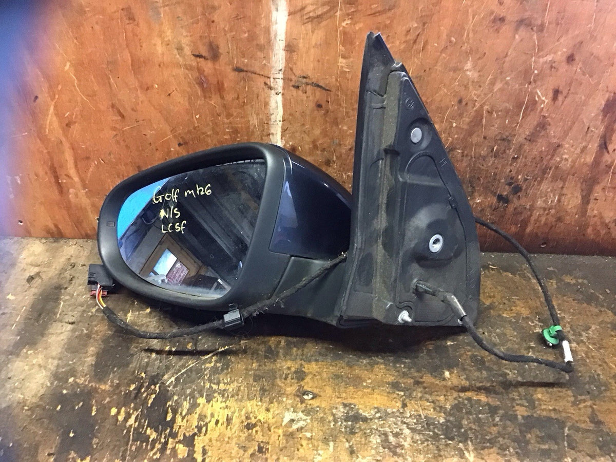 VOLKSWAGEN GOLF MK6 PASSENGER'S SIDE MIRROR BLUE GRAPHITE PEARL  LC5F  2009 20122