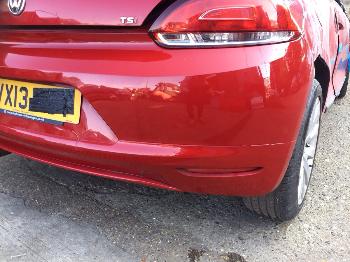 VOLKSWAGEN SCIROCCO REAR BUMPER RED PAINT CODE LA3H 2008 20139