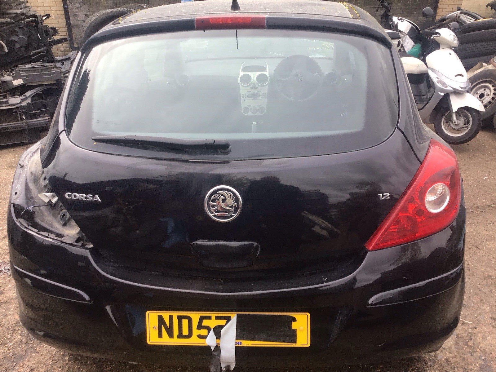 VAUXHALL CORSA D TAILGATE BLACK SAPPHIRE  PAINT CODE Z20R  3 DOOR 2006 20100