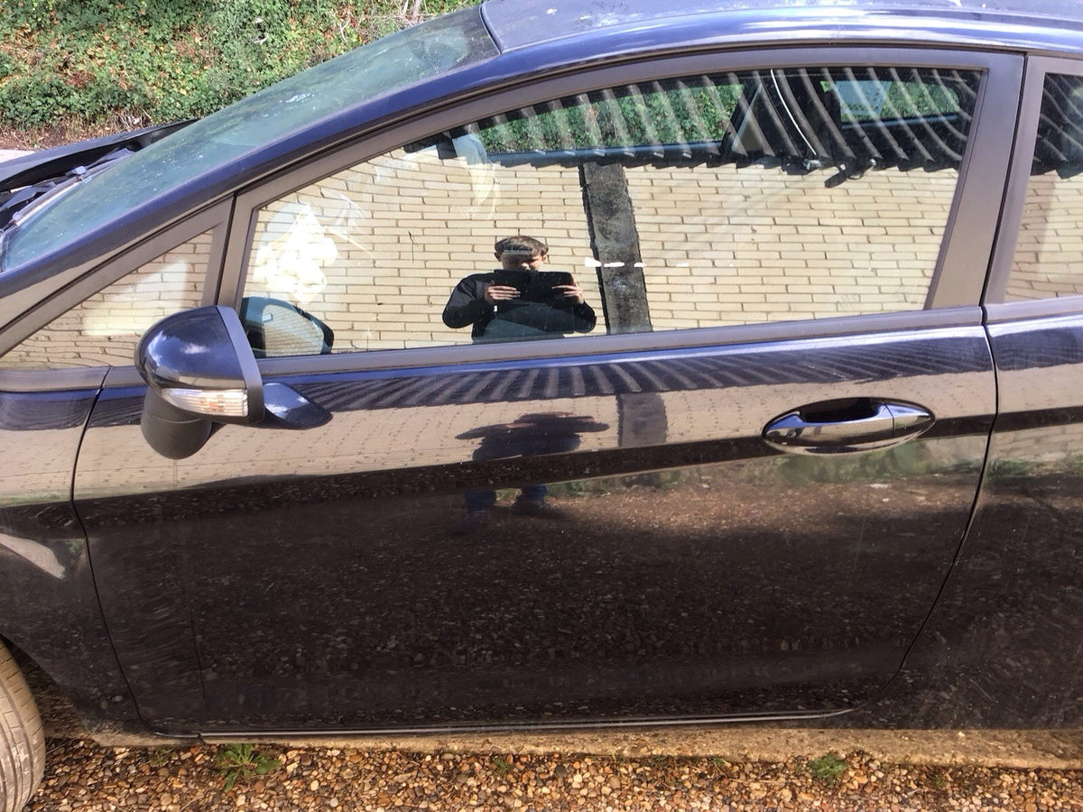 FORD FIESTA MK7 PASSENGER N/S SIDE DOOR PANTHER BLACK  3 DOOR MODEL 2008 20121