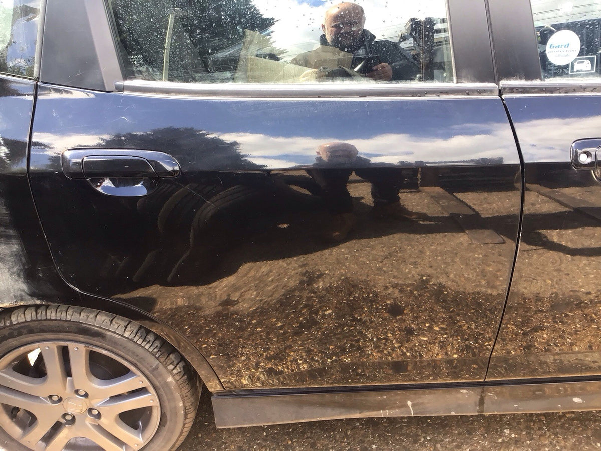 HONDA JAZZ MK2 DRIVER'S SIDE O/S REAR DOOR NIGHTHAWK BLACK PEARL B92P 2002 20083