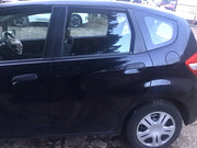 HONDA JAZZ MK3 PASSENGER'S SIDE N/S REAR DOOR CRYSTAL BLACK NH731P 2009 20141