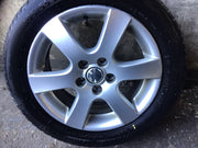 VOLKSWAGEN POLO 9N3 ALLOY WHEEL 15'' 6Q0601025R WITH TYRE 195X55X15 2005 20093