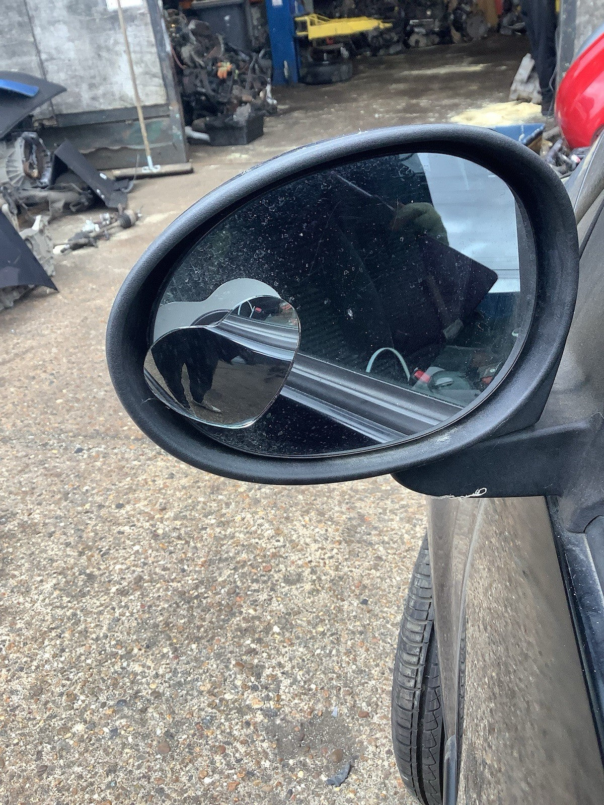 PEUGEOT 107 PASSENGER'S SIDE N/S DOOR MIRROR IN NOIR CALDERA EXZ 2005 20146