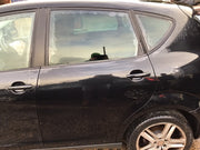 SEAT ALTEA PASSENGER SIDE N/S REAR DOOR PHANTOM BLACK METALLIC LZ9Y 2008 20144